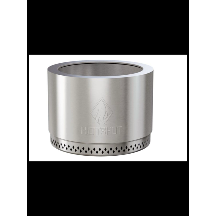 Hot Shot Explorer Smokeless Portable Wood Burning Fire Pit- Stainless Steel, 19.5'' In Box
