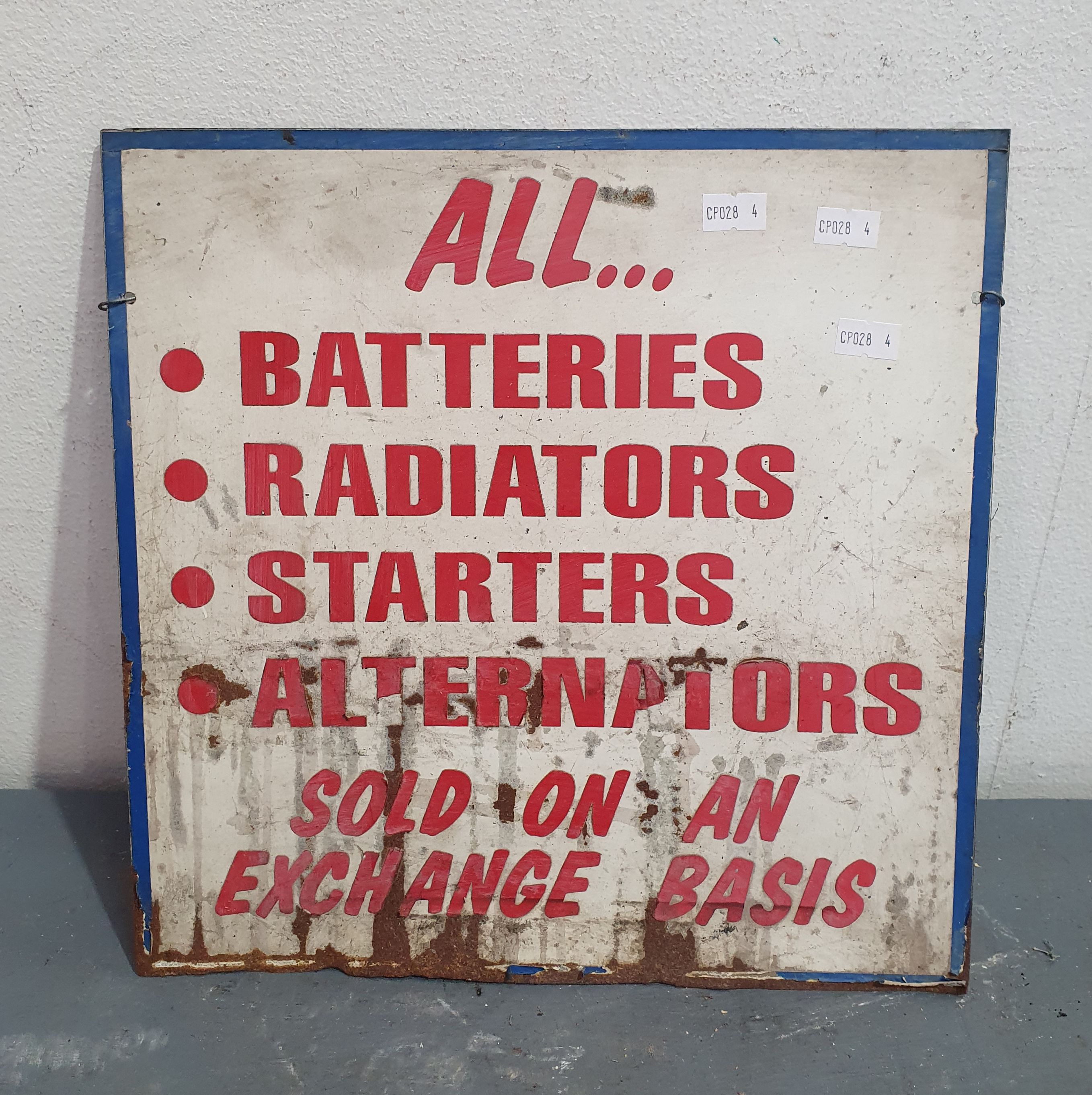 A METAL SIGN