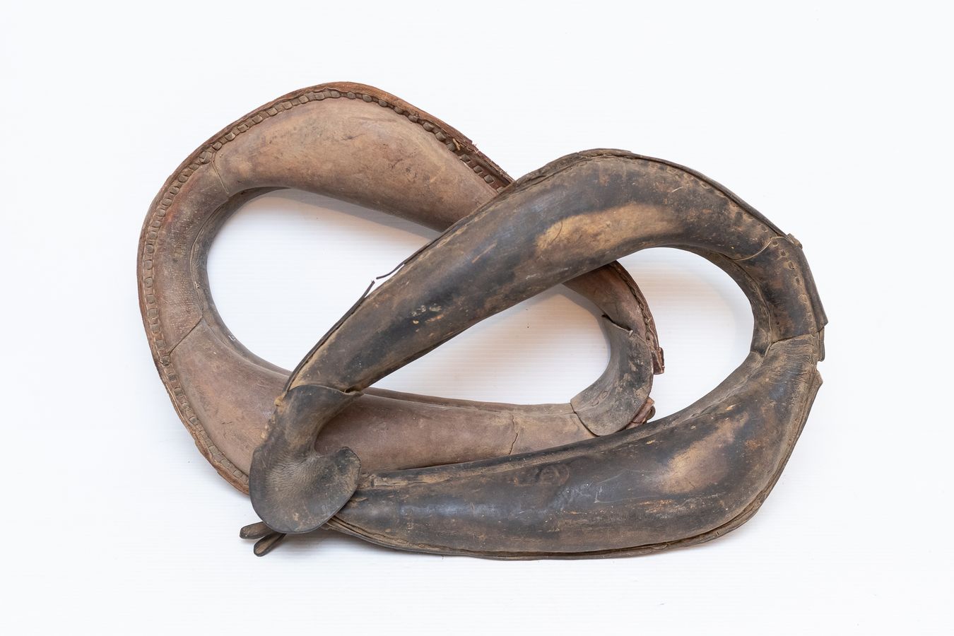 Two Antique Leather Horse Collars Harritt Group, Inc