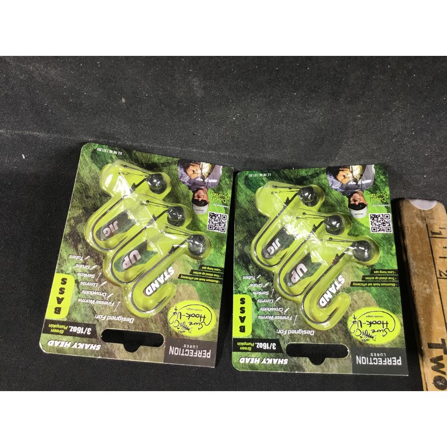 (Buying 2) Perfection Lures Shaky Head 3/16oz. - Green Pumpkin