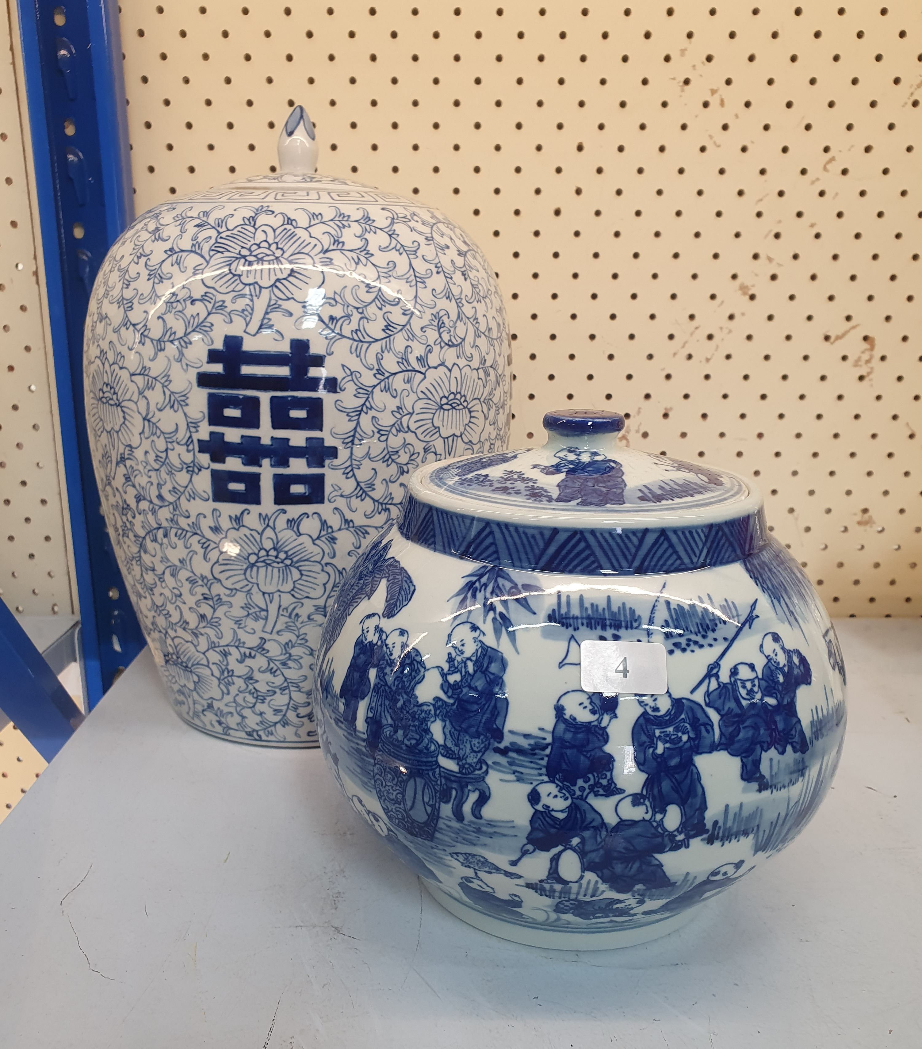 A Blue And White Ginger Jar
