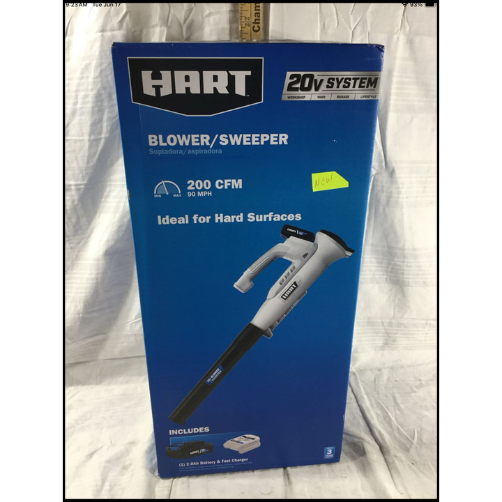 Hart 20V System Blower Sweeper w/ Battery & Charger