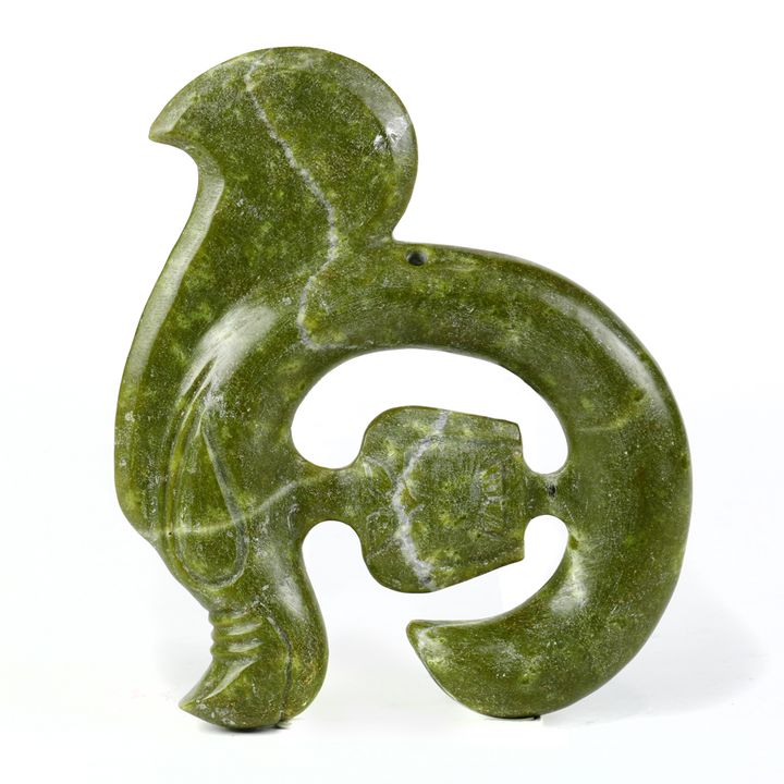 Chinese Hardstone Archaistic Bird Form Carving
