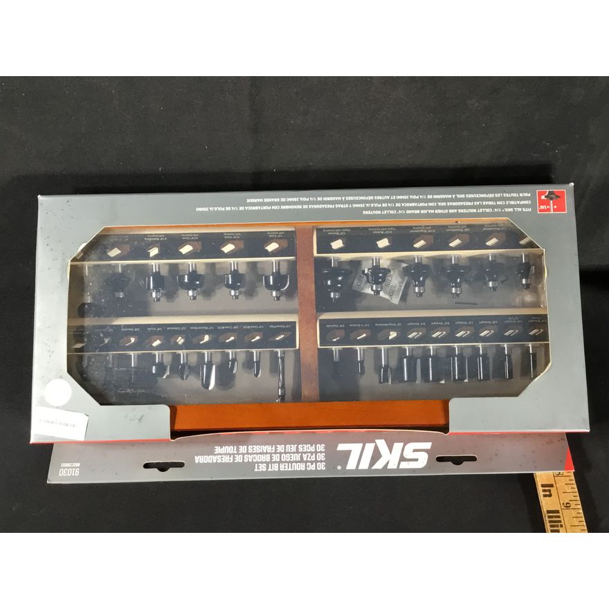 Skil 30 Pc Router Bit Set - Fits All Skil 1/4" Collet Routers & Other Major Brands