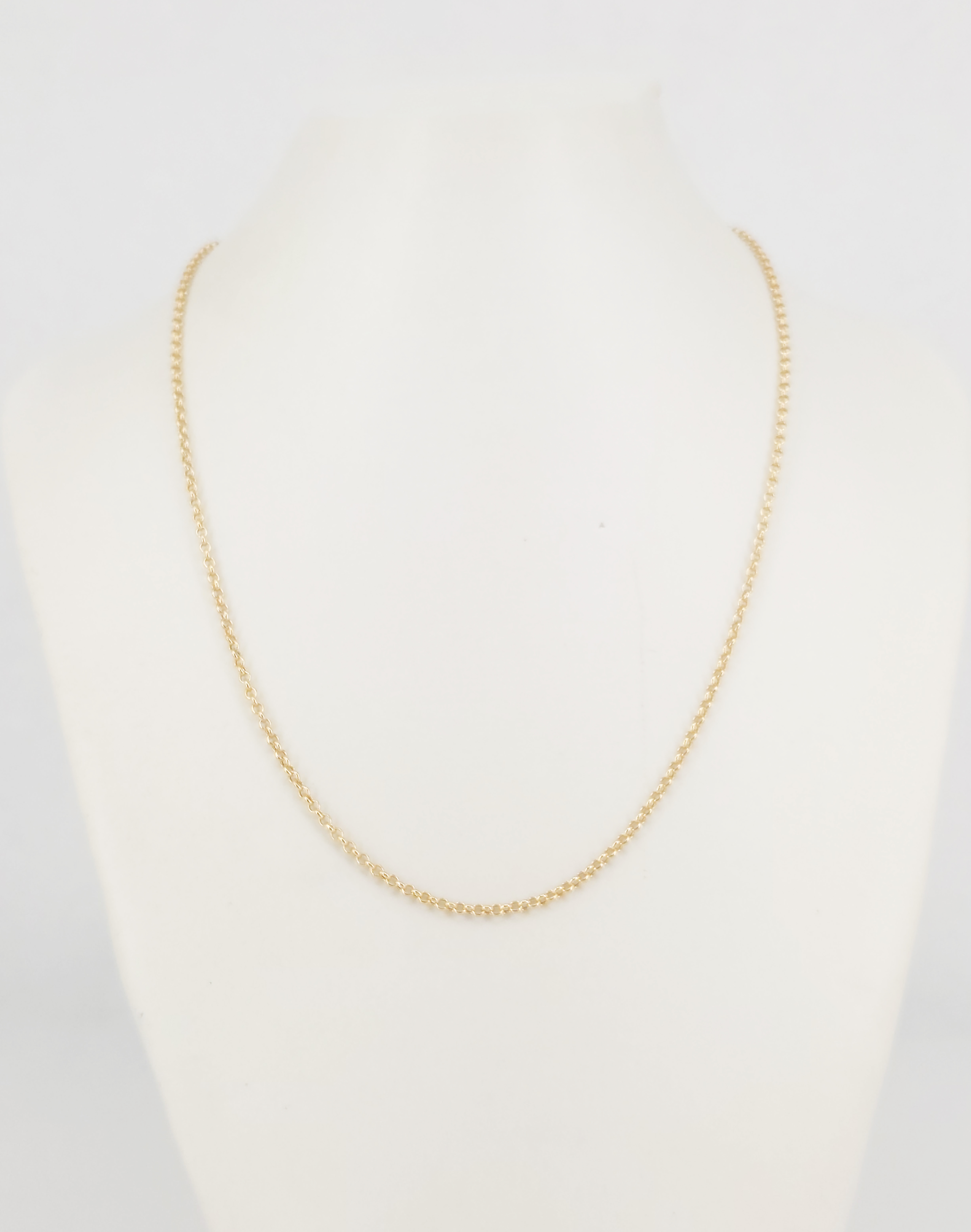 A 9ct Yellow Gold Hollow Belcher Link Chain