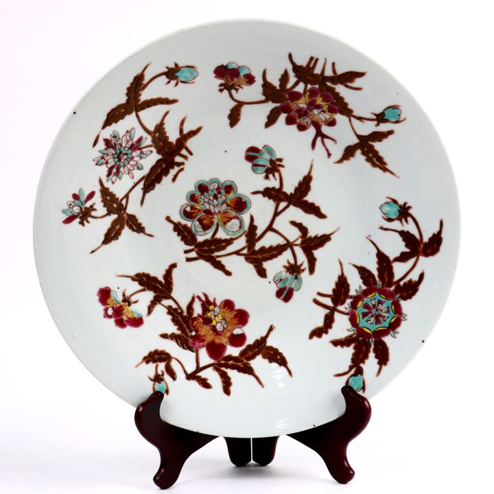 Chinese Porcelain Charger, Flowers