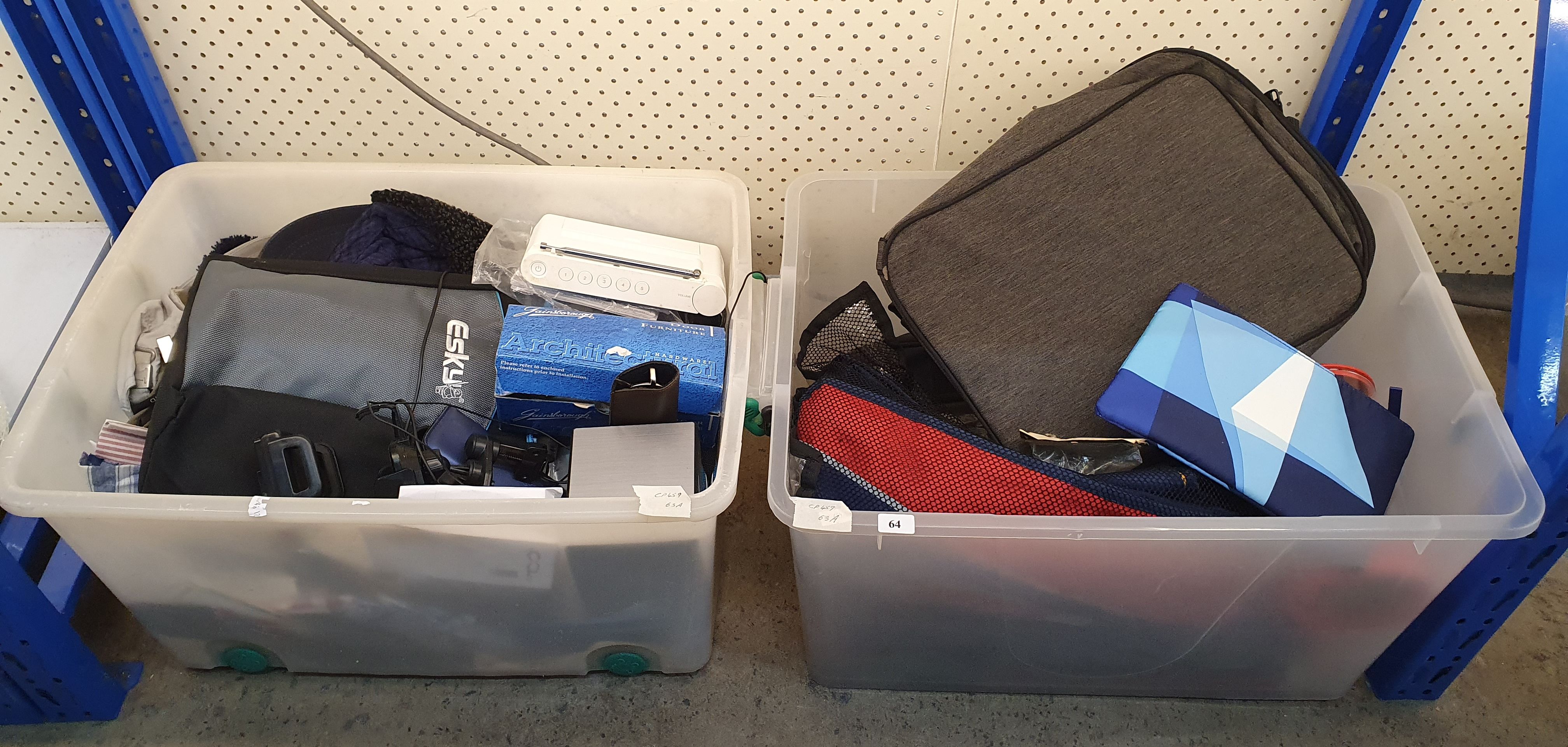 64 · TWO BOXES OF SUNDRY ITEMS