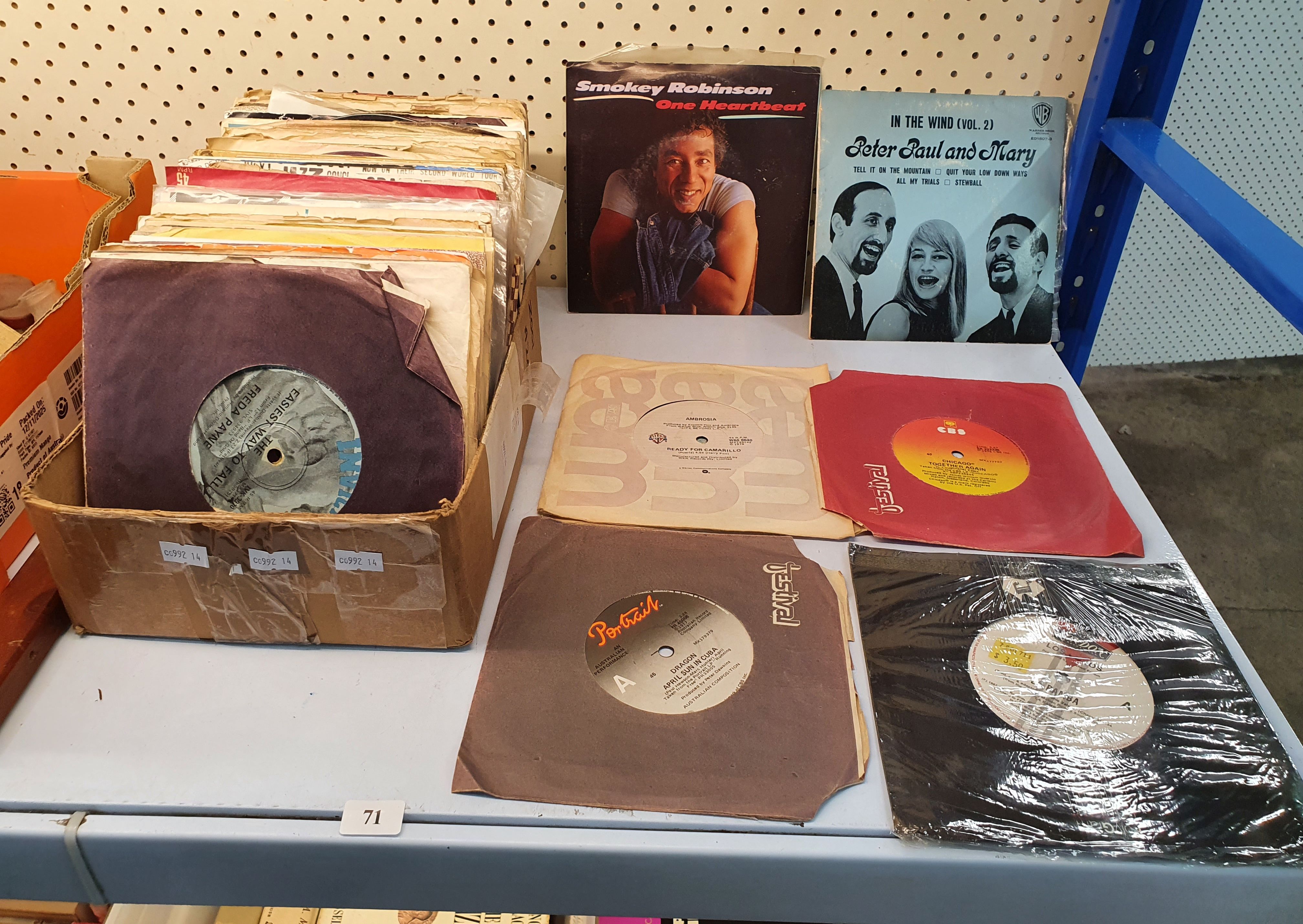 A Box Of 45rpm Single Records