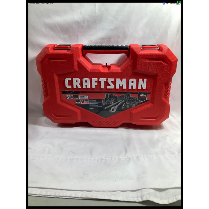 Craftsman 51pc SAE/Metric Gun Metal Chrome Mechanics Tool Set