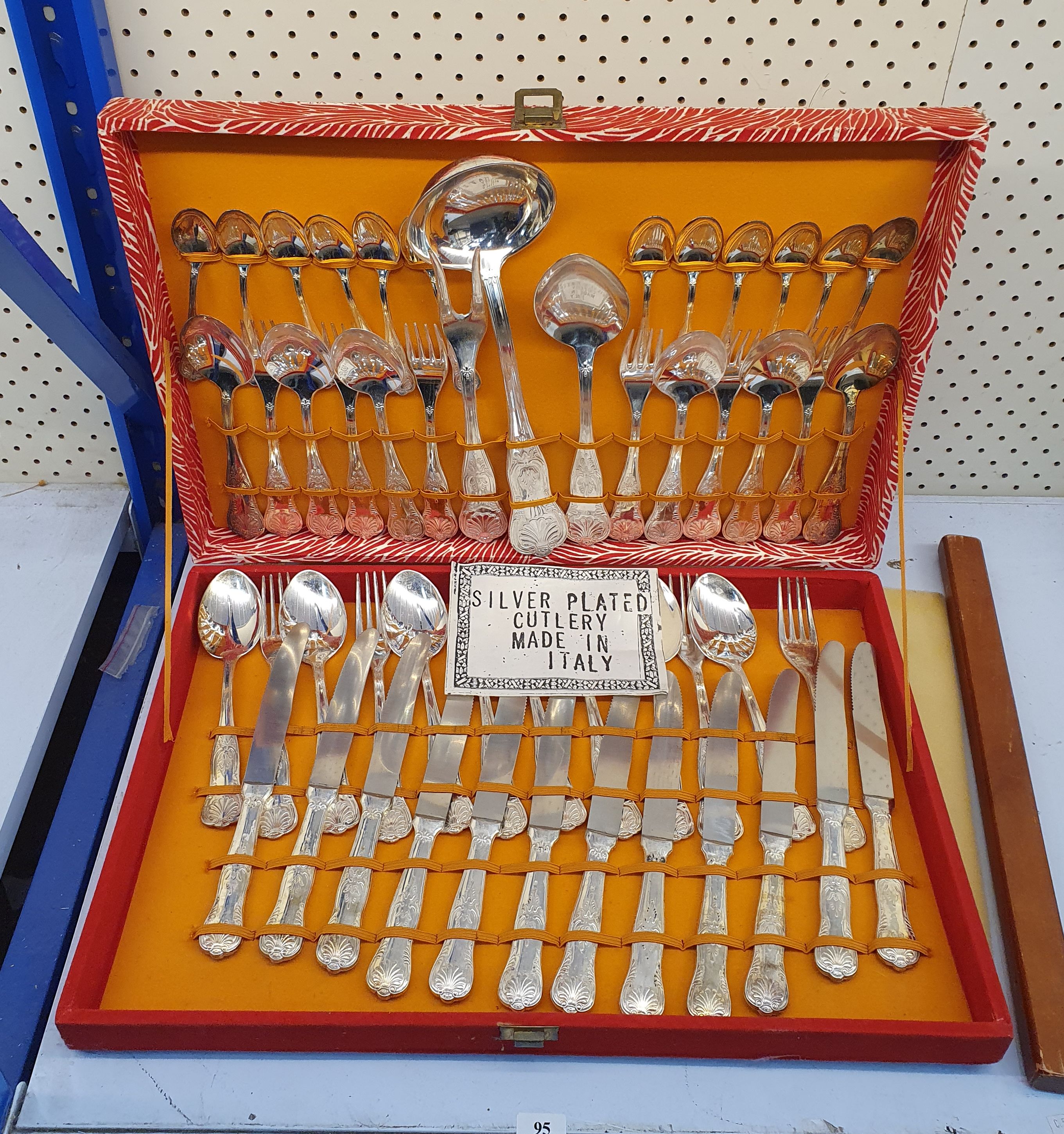 95 · AN ITALIAN SILVERPLATED CUTLERY SET