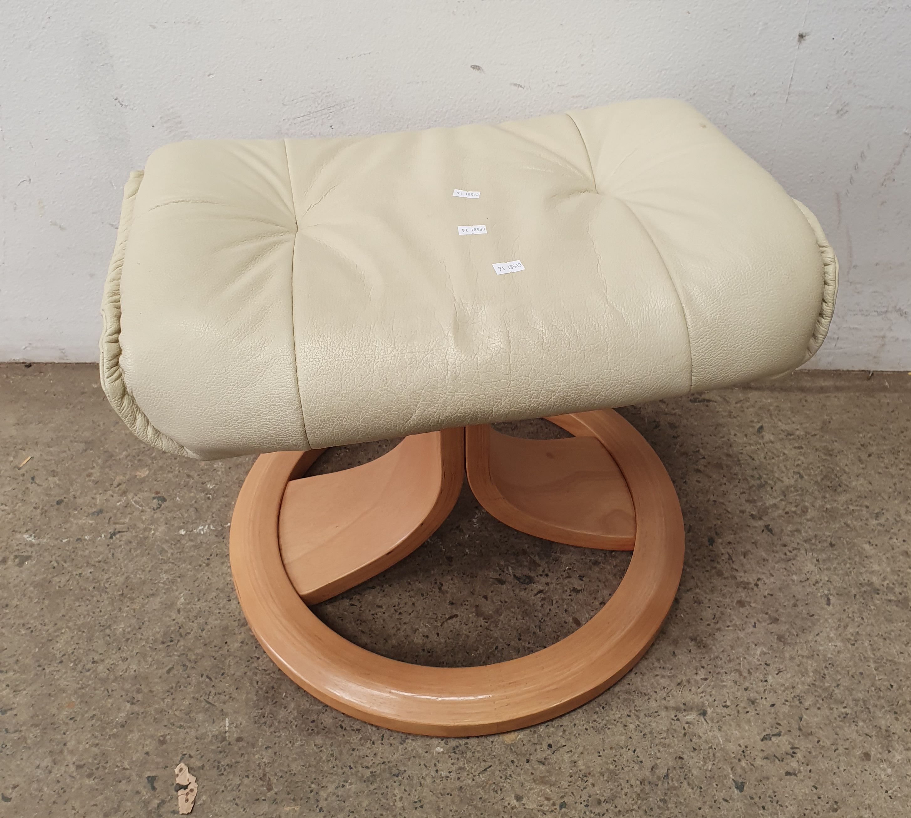 A Leather Foot Stool