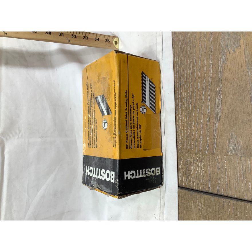 Bostitch 30 Degree Paper Collated Stick Framing Nails, 2-3/8",.113", 2000 Count