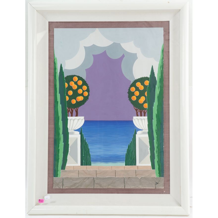 Steve Mei. "Stairway to the Sea," gouache