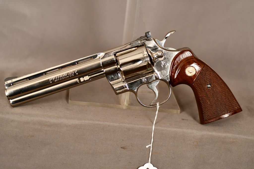 Colt Python, .357 mag. cal. revolver, Nickel, 6