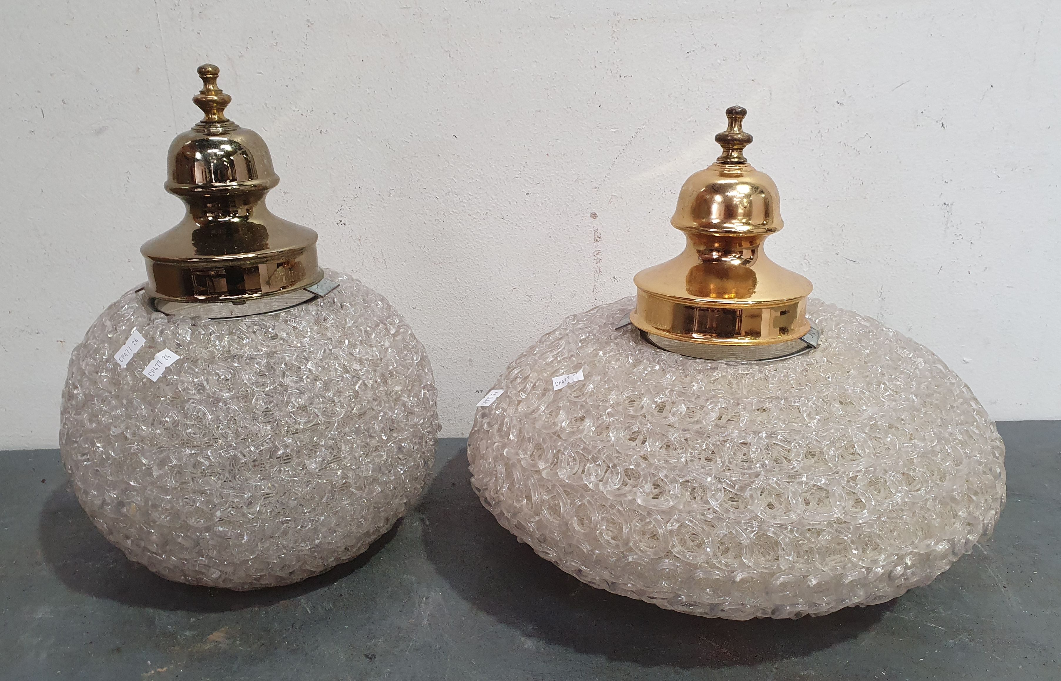 1303 · TWO SPAGHETTI LIGHT SHADES