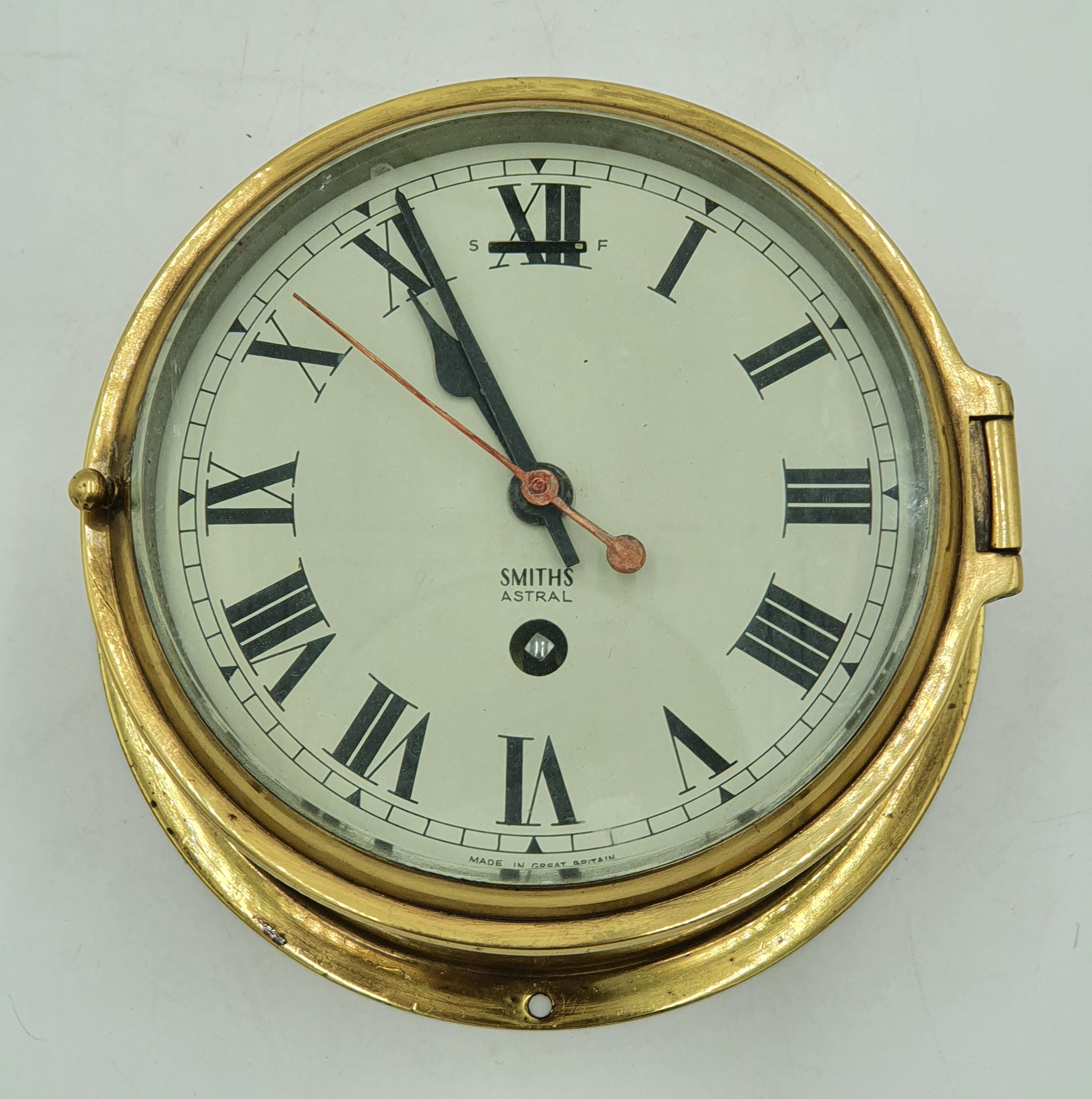 619 · A BRASS SMITH'S ASTRAL SHIP'S CLOCK