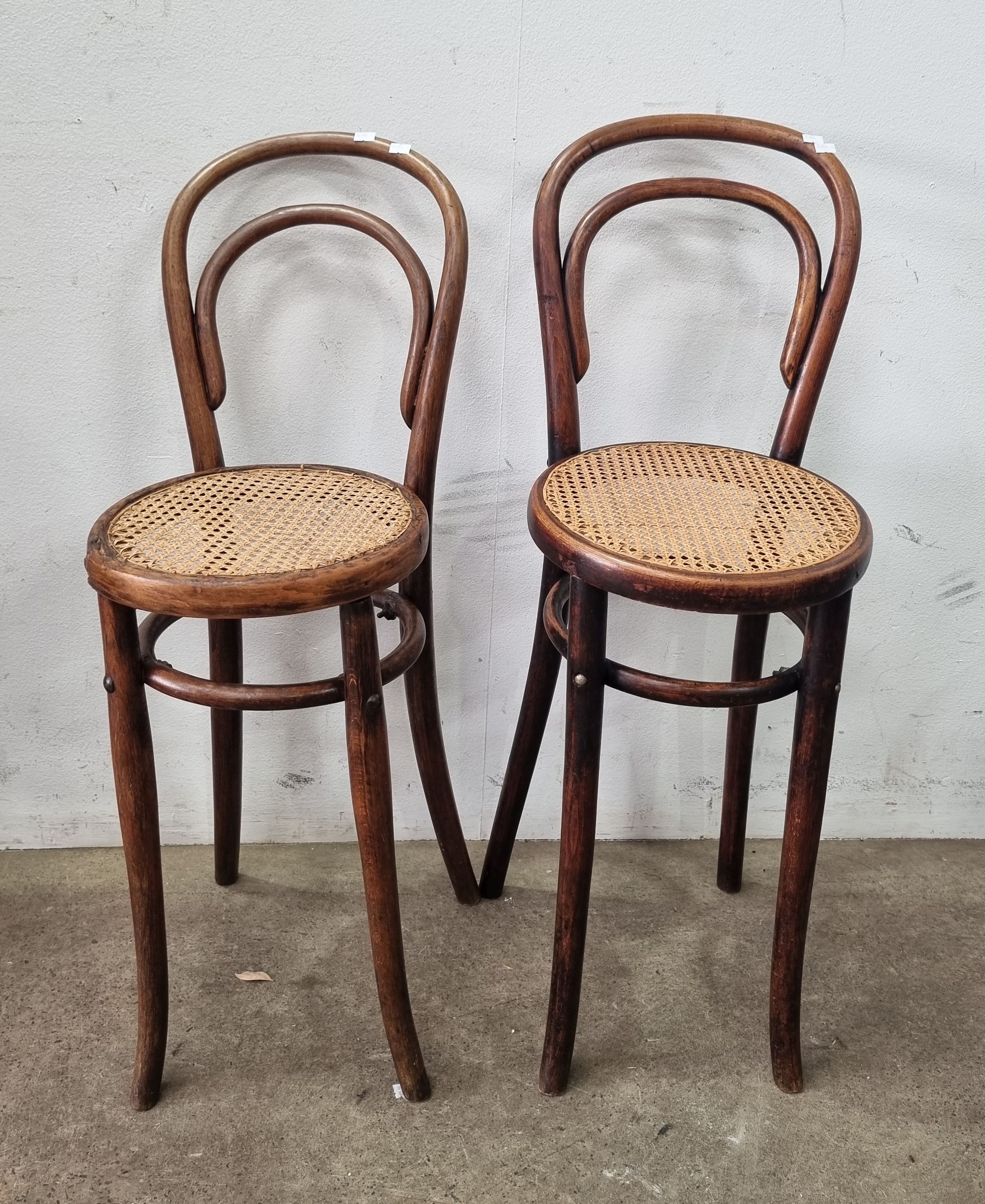 2039 · A PAIR OF BENTWOOD AND RATTAN CHAIRS