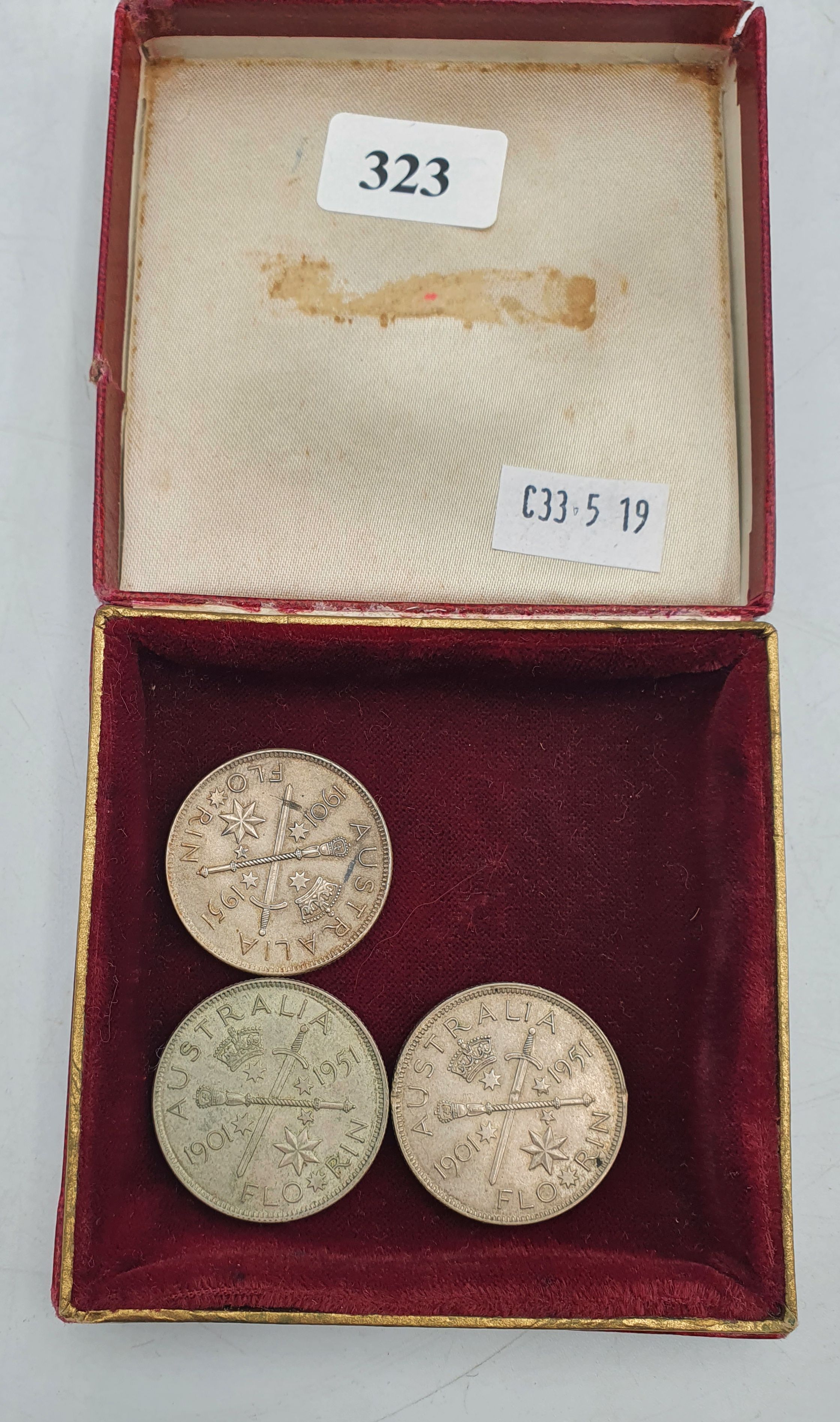 THREE AUSTRALIAN SILVER COINS