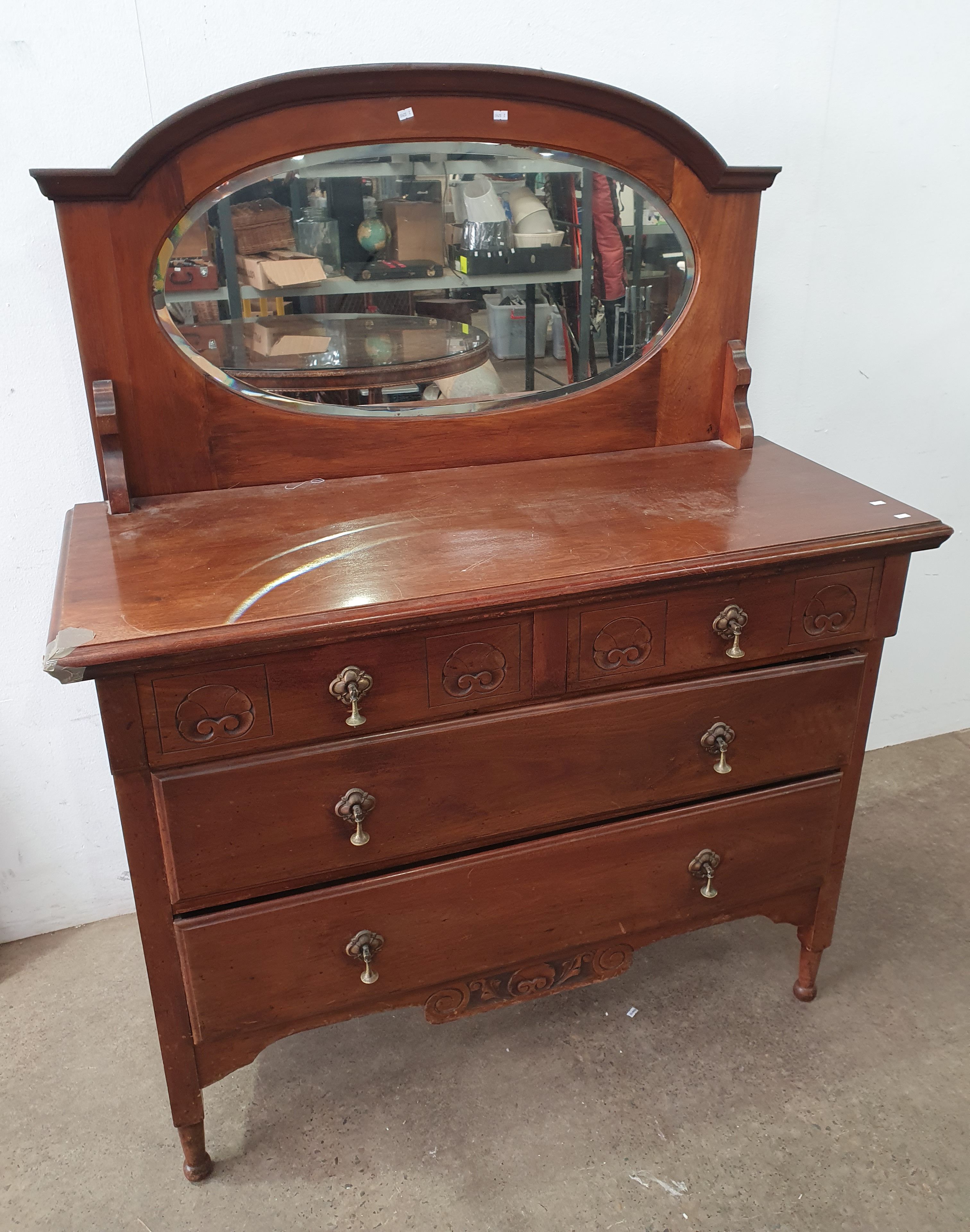 A VINTAGE DRESSING CABINET