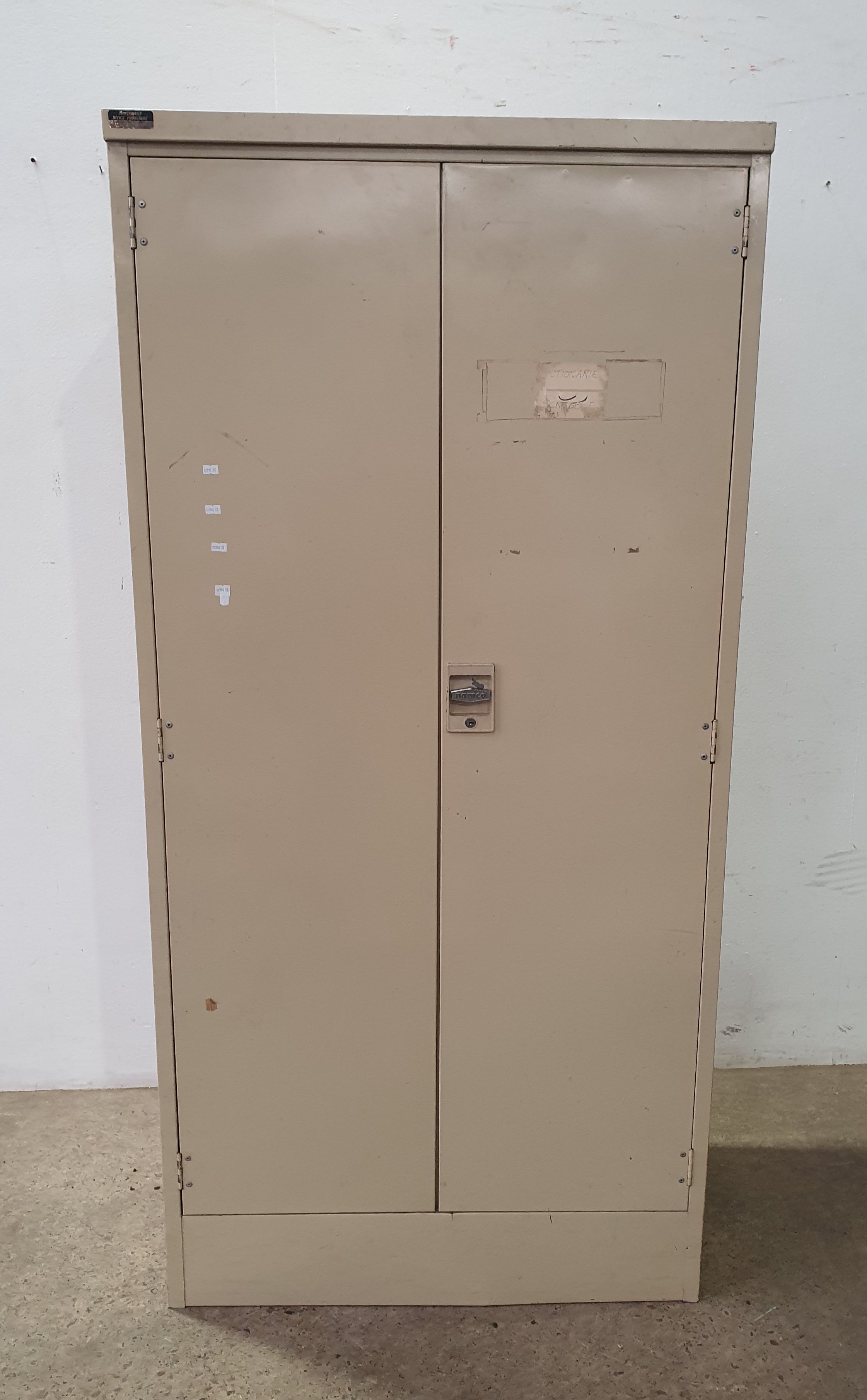 A METAL STORAGE CABINET