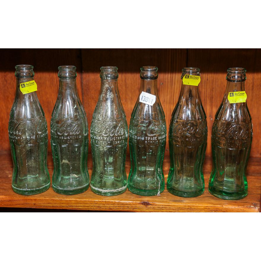 A Selection of Vintage Glass Coca-Cola Bottles