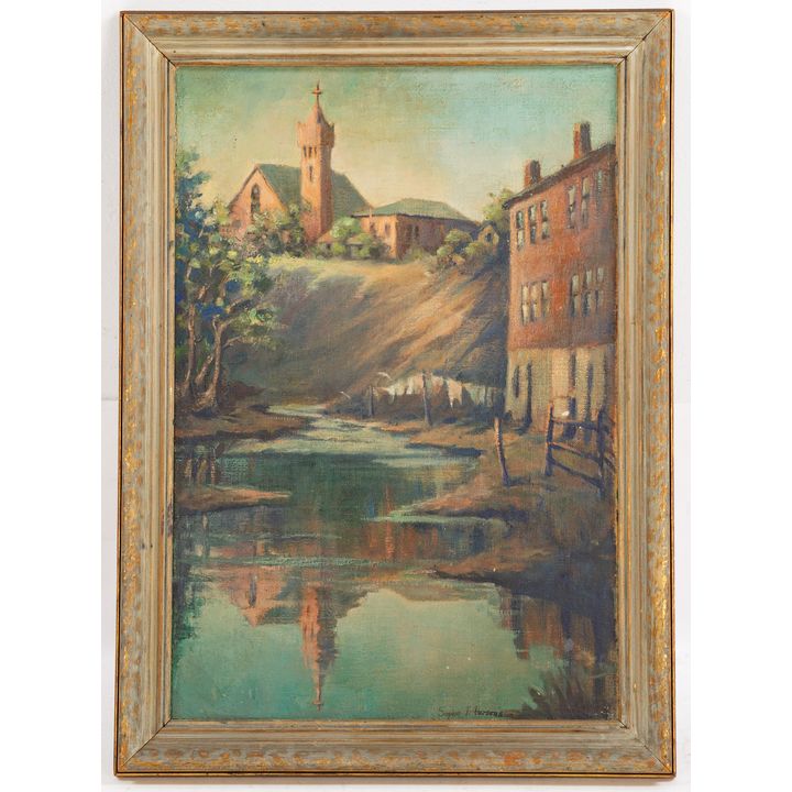 Sophie F. Parsons. Landscape, oil