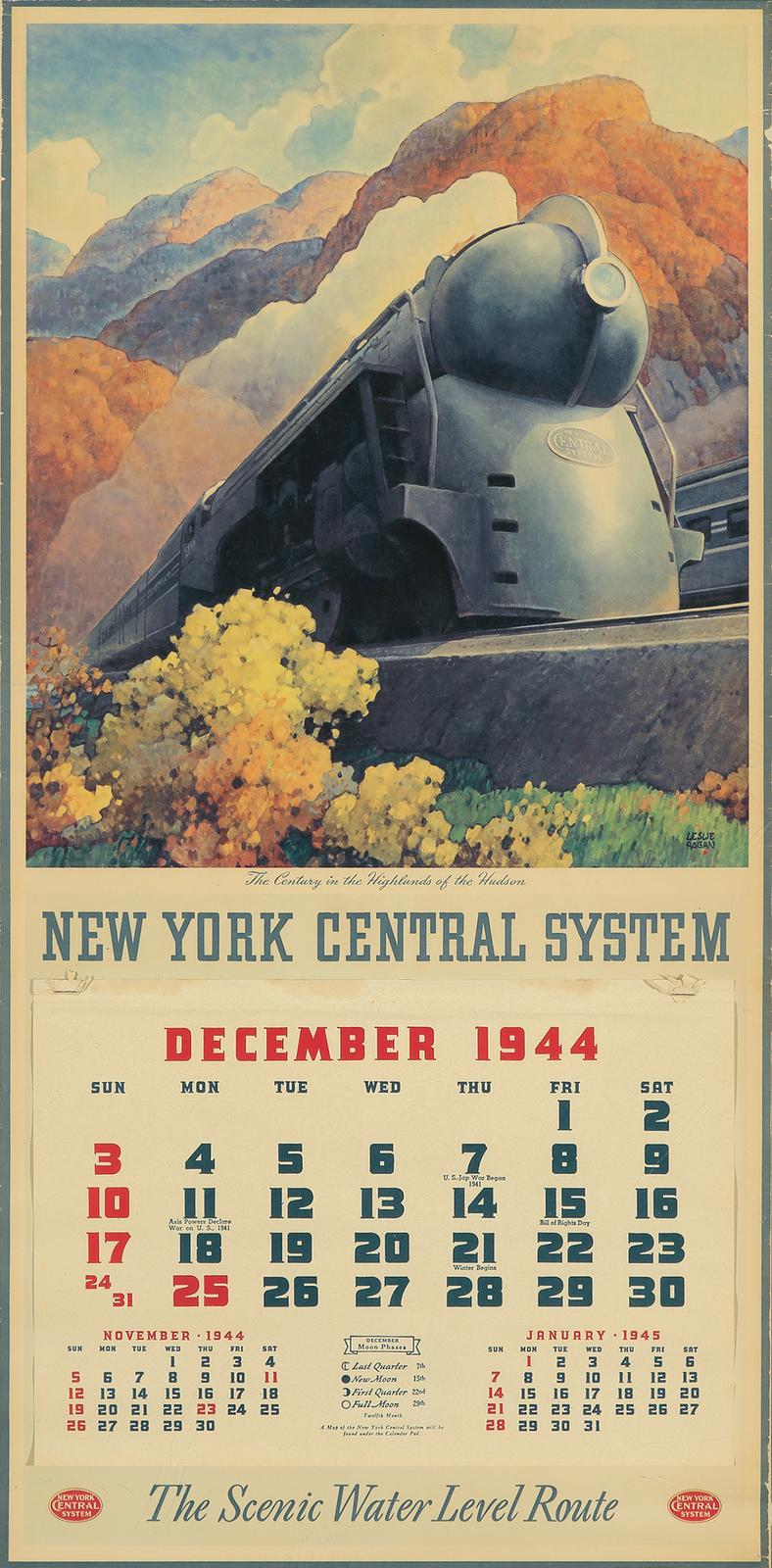 New York Central / The Century in the Highlands of the Hudson. 1944. |  Poster Auctions International, | Poster