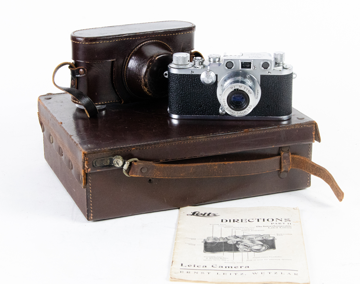 A Leica camera, f=5cm 1:3.5 Elmar in case | Clars Auction Gallery