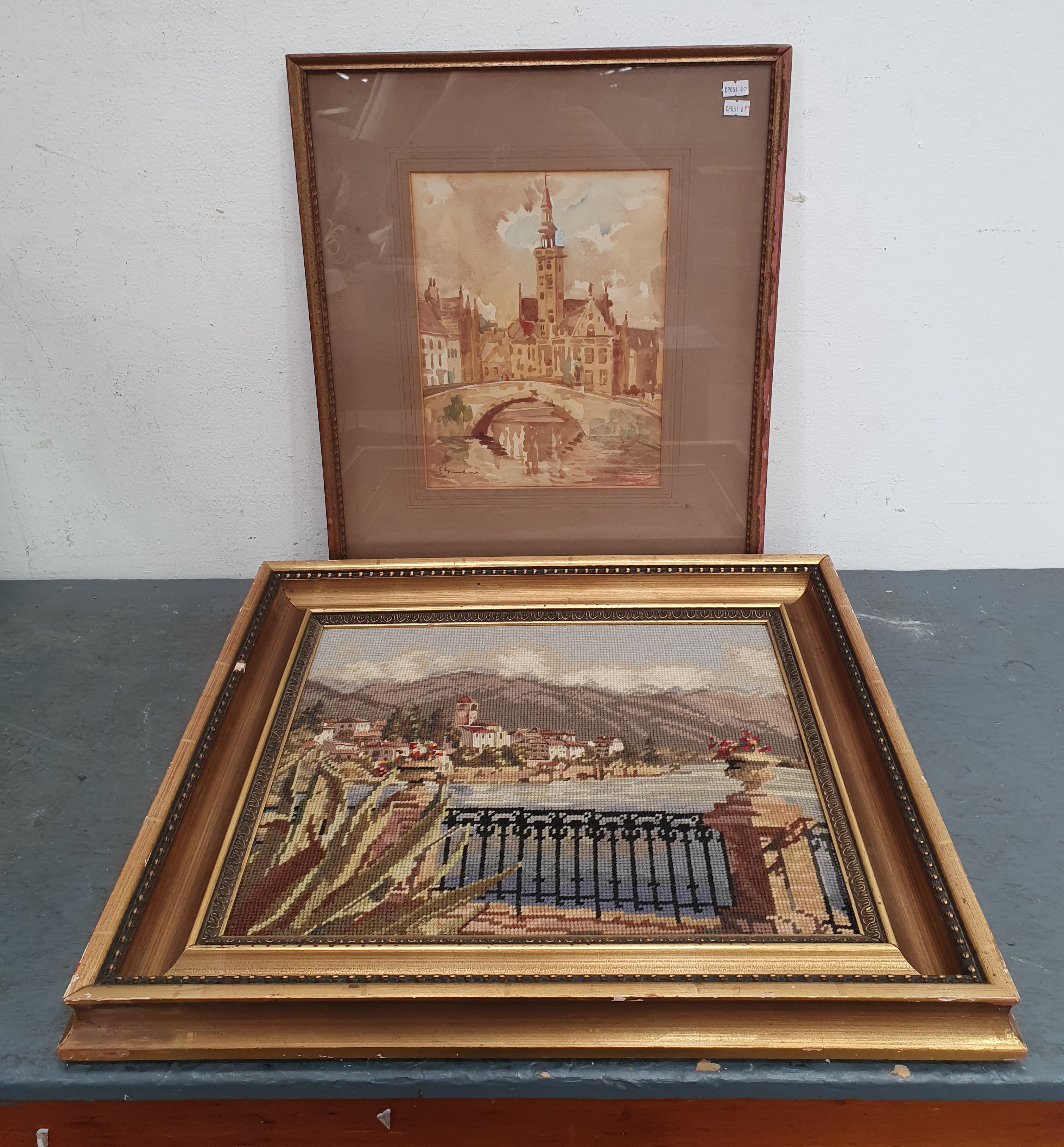 Two Various Framed Works