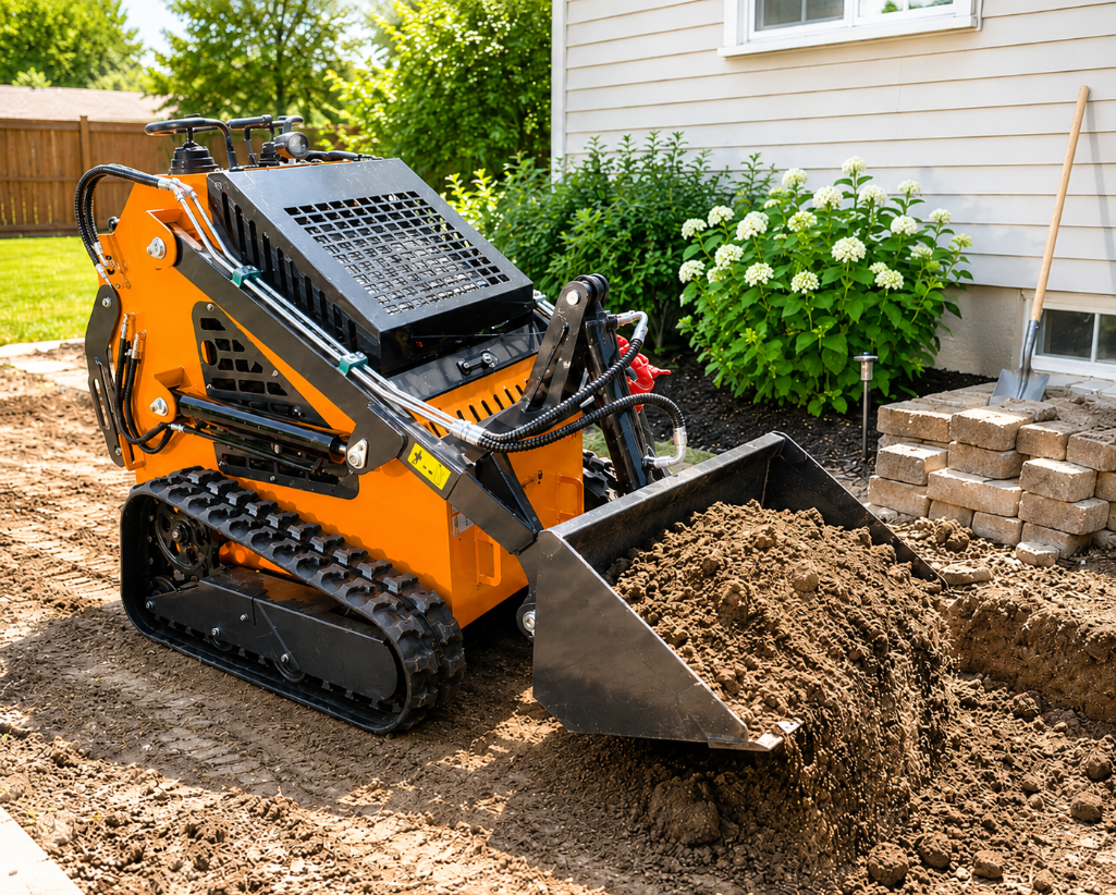 2026 ARTEER QB-480 Stand-On Mini Skid Steer Loader, 24HP RATO Gasoline ...