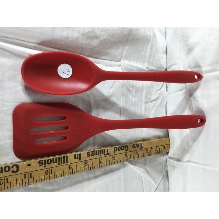 Love 2 Cook Red Silicone Spatula & Spoon Set