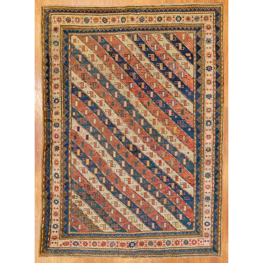 Antique Kuba Rug, Caucasus, 4.1 x 5.5