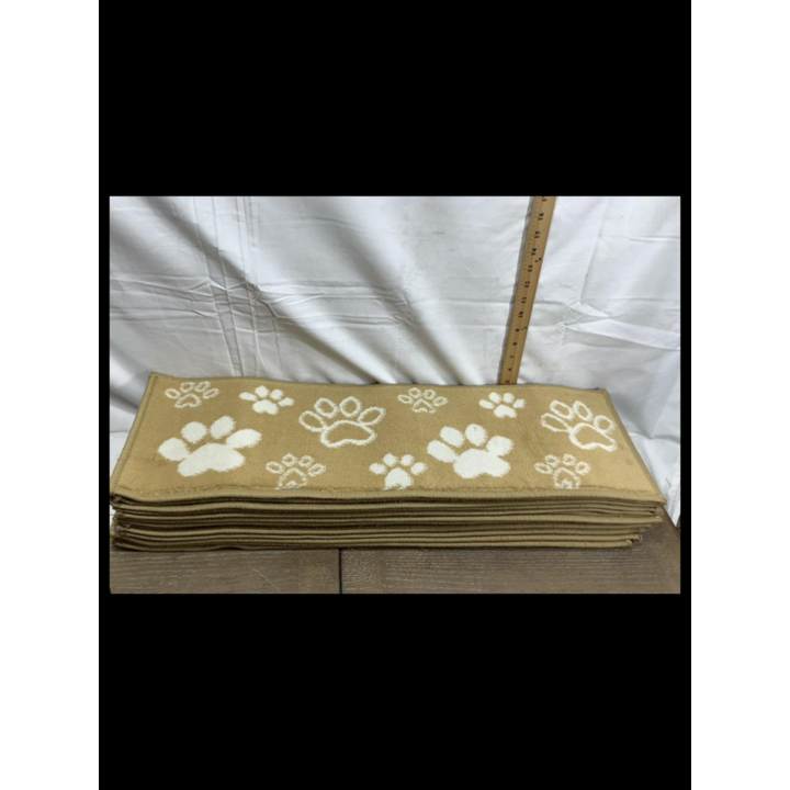 BUYING A Whole Case (13) Lavinia Home Stair Tread 9'' x 29'' Beige Paw Prints