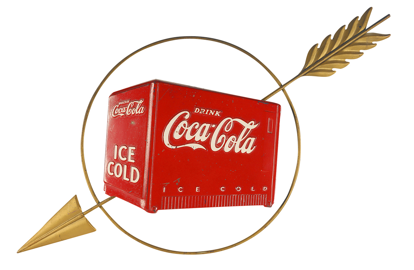 Coca-Cola Metal Arrow Sign NEW 