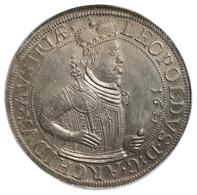 オーストリア 神聖ローマ帝国 レオポルト(アルザス方伯) 1ターレル銀貨