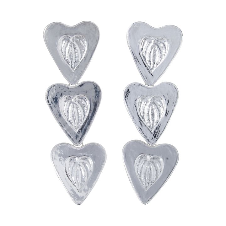 A bhu.statements pair of silver-plated brass earrings