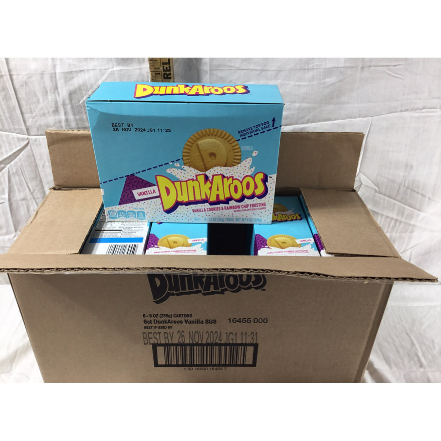 (Buying 6) 6 Pk DunkAroos Vanilla Cookies & Rainbow Chip Frosting BB: 11/2024