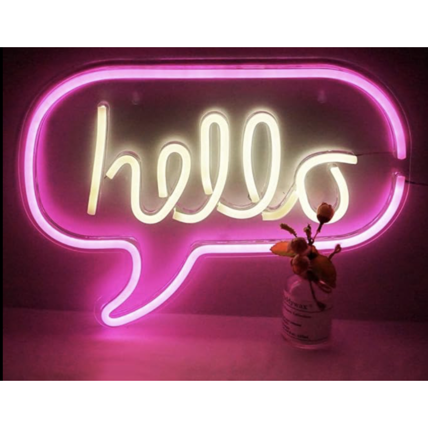 Neon Shop "Hello" Neon Sign