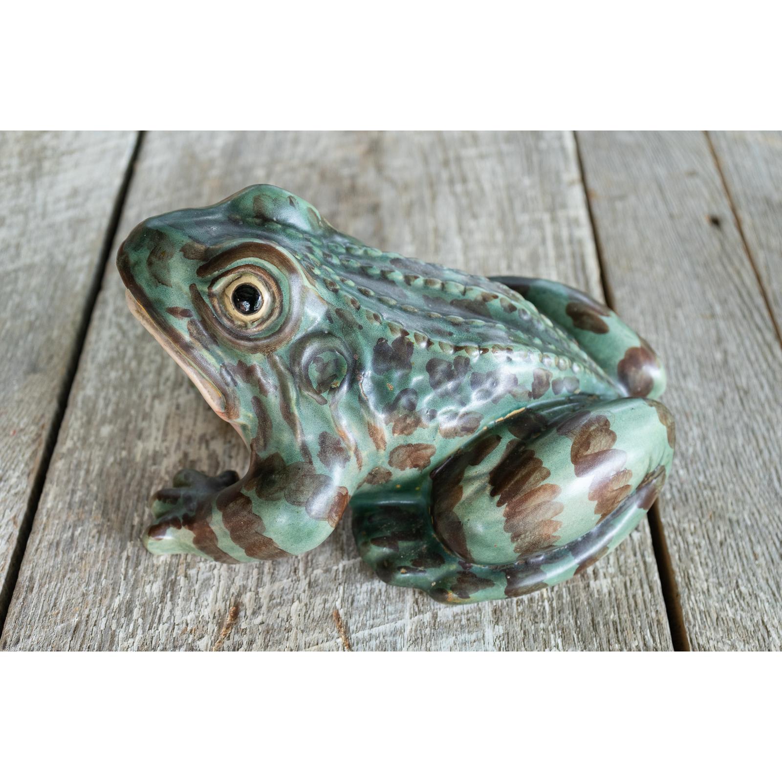 Large Brush McCoy Art Pottery Frog Figurine