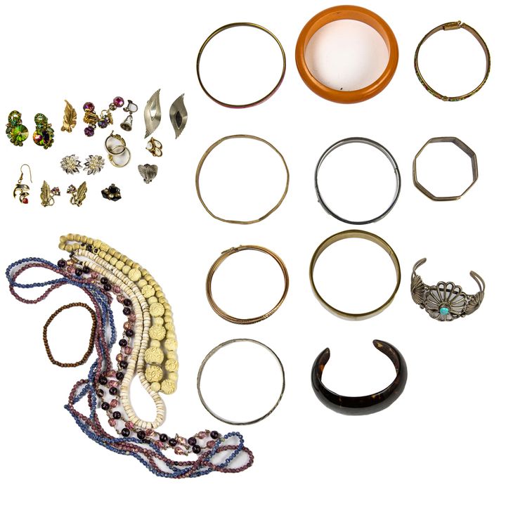 A large group of costume jewelry and miscellaneous items