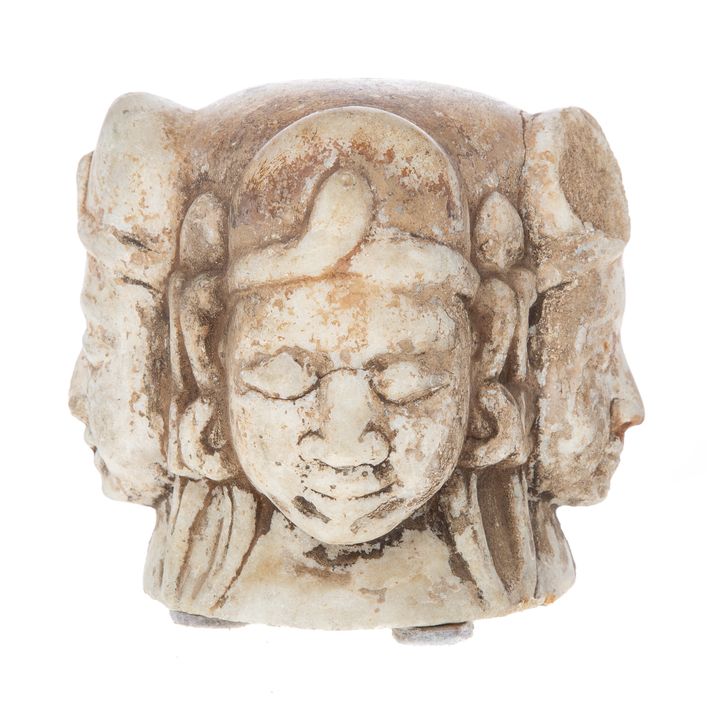 Indian Gupta Style Marble Chaturmukha Lingam