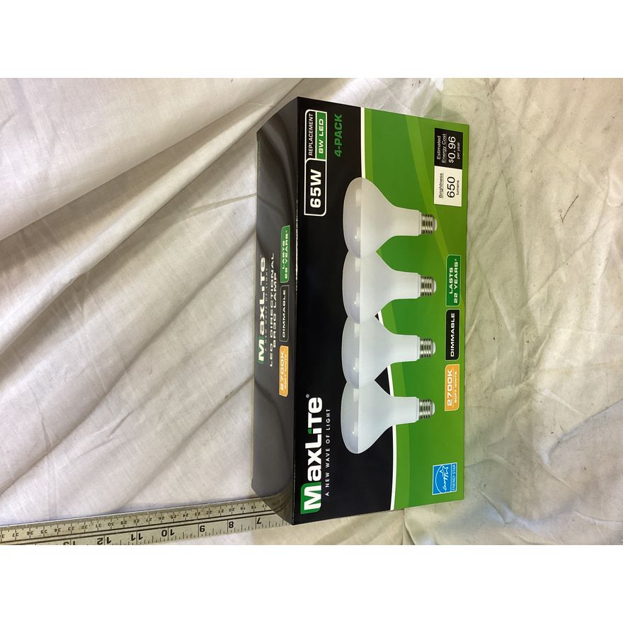Max Lite 65 Watt LED Light Bulbs (650 Lumens) 4pk