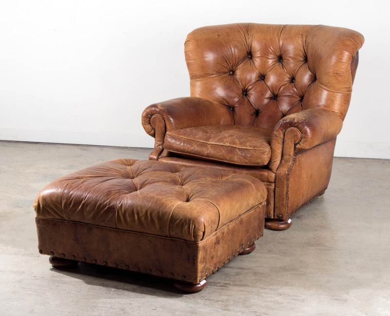 ralph lauren leather chairs