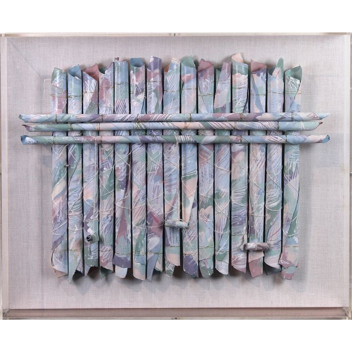 Mixed media construction, Leslie Toms