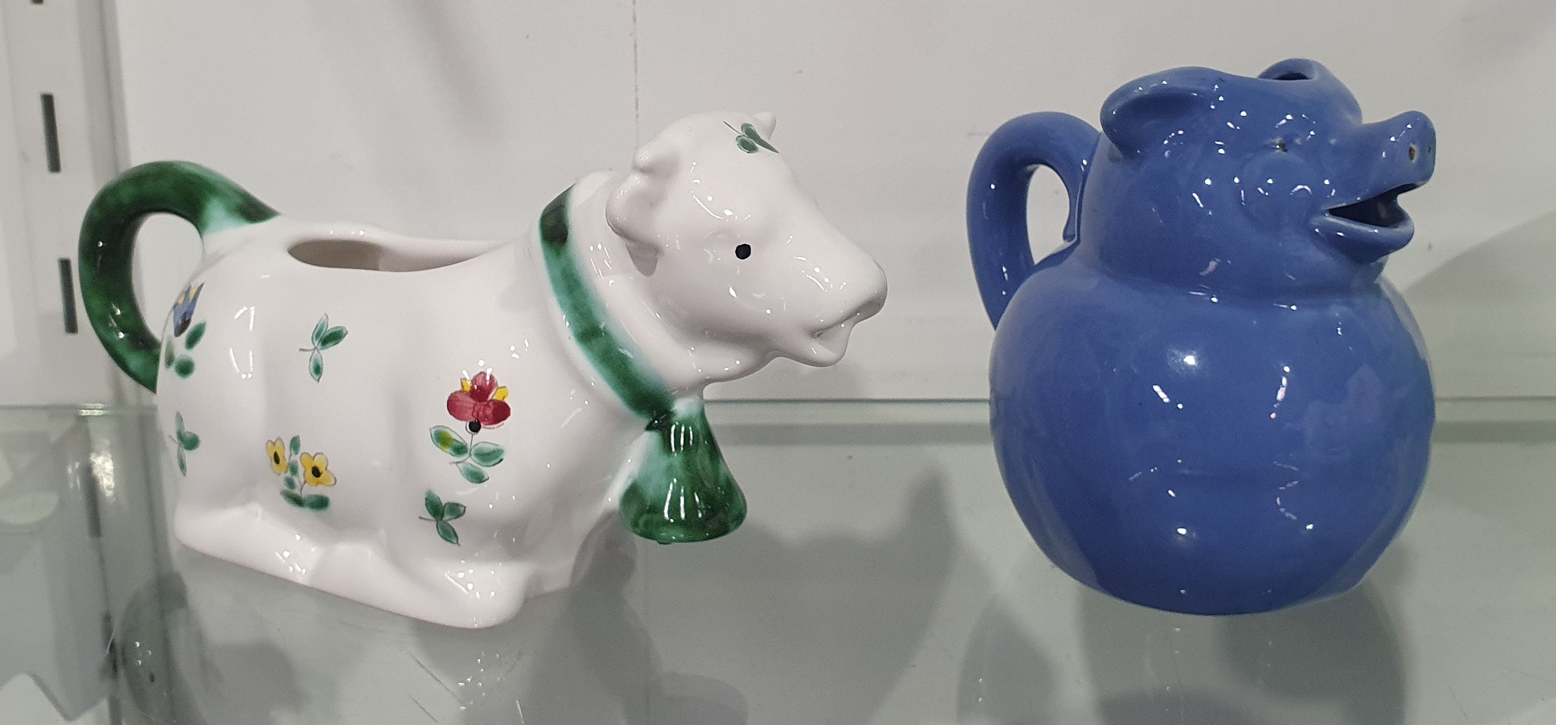 682 · TWO VARIOUS ANIMAL-FORM CERAMIC JUGS
