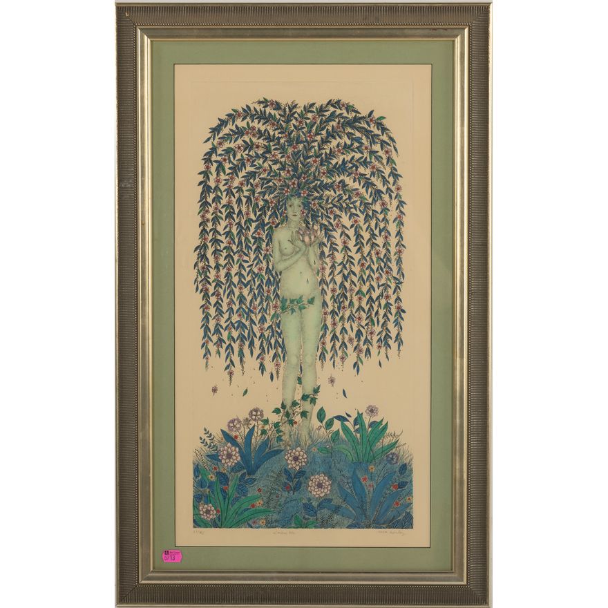 Cuca Romley. "L'arbre Nu," lithograph
