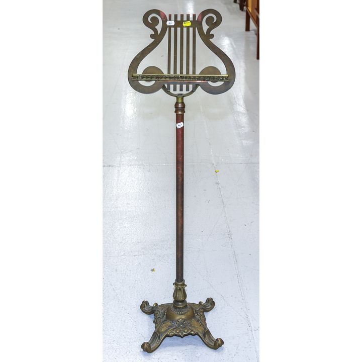 A Victorian Neoclassical Brass Music Stand