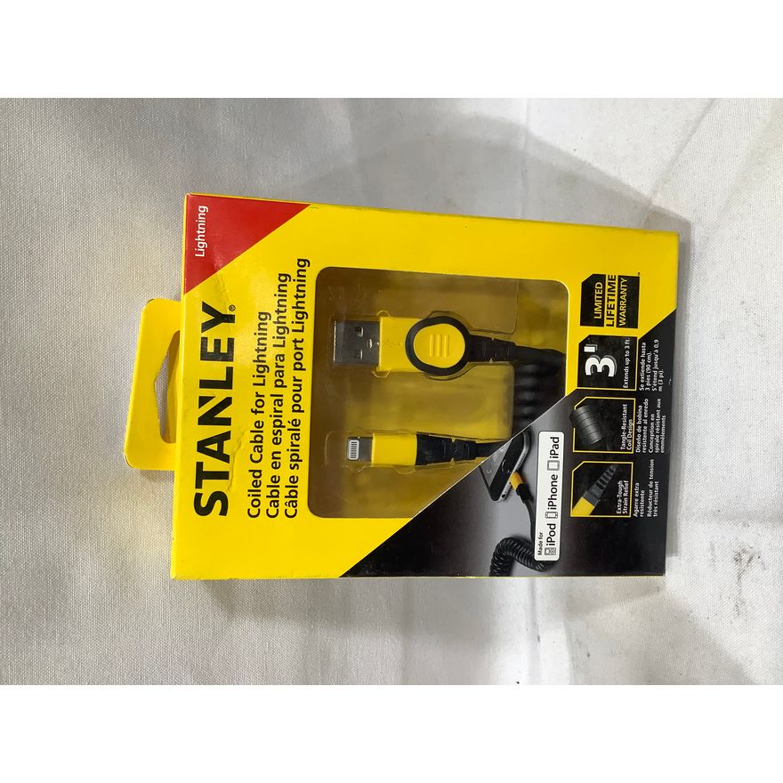 Stanley 3' Coiled Cable For Lightning
