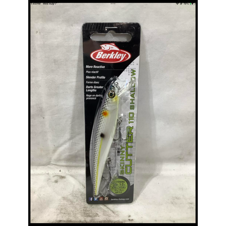 Berkley Skinny Cutter 110 Shallow 3-5ft Chameleon Pearl Fishing Hook