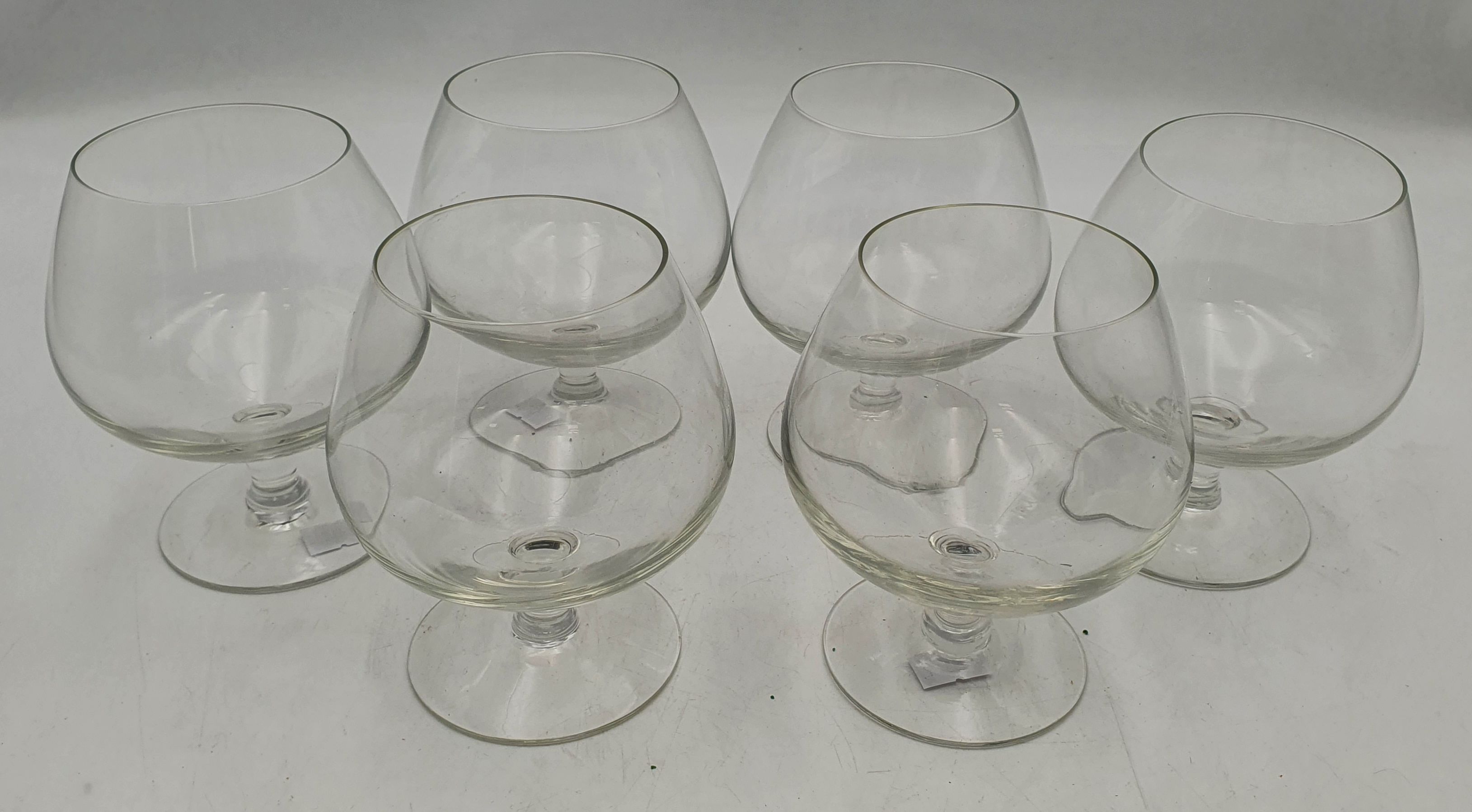 158 · SIX GLASS BRANDY BALLOONS